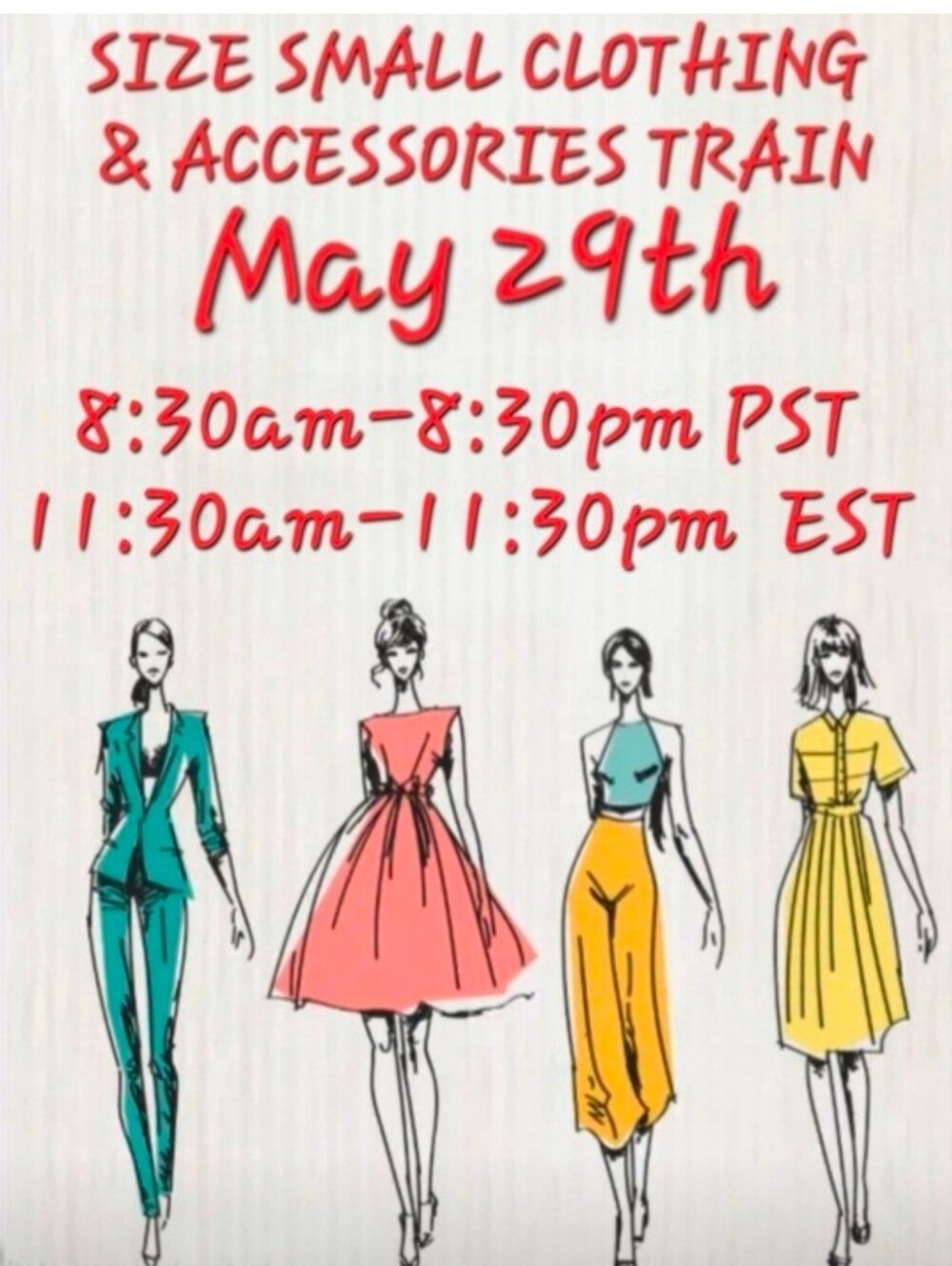 Smalls & Accessories Train!! Friday, May 29th, 2:30 PM EST